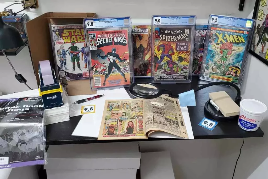 Cleaning comic books