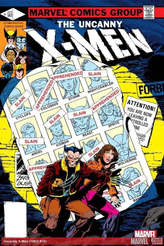 X-Men issue #141 comic book cover: Days of Future Past (1981)